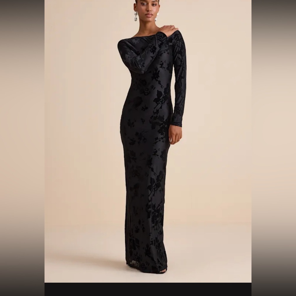 Lulu's Black Long Sleeve Dress